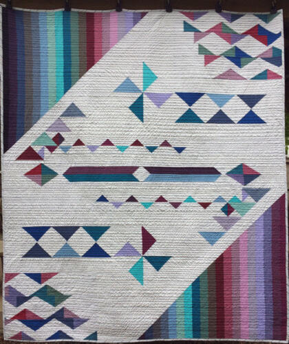 Wind Catcher Modern Quilt Handmade