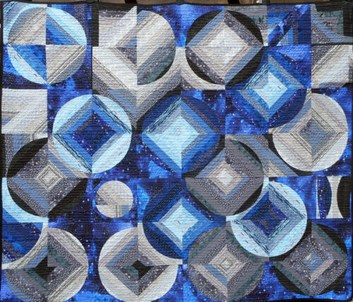 Blue Moon Modern Quilt Handmade