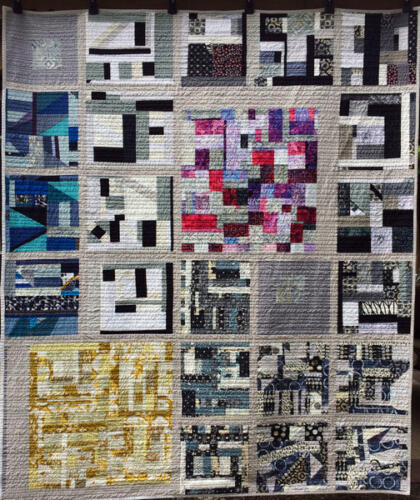 Collage Modern Quilt Handmade