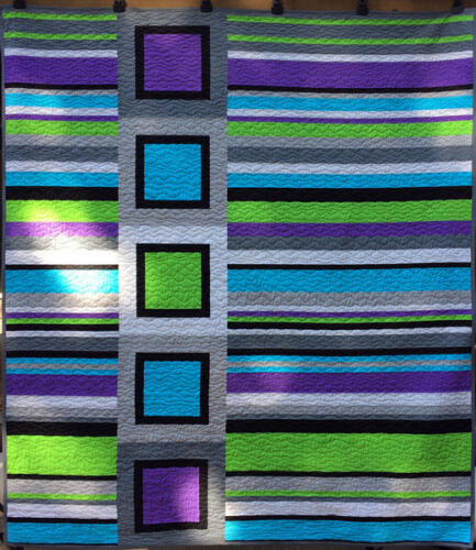 Heliotrope Modern Quilt Handmade