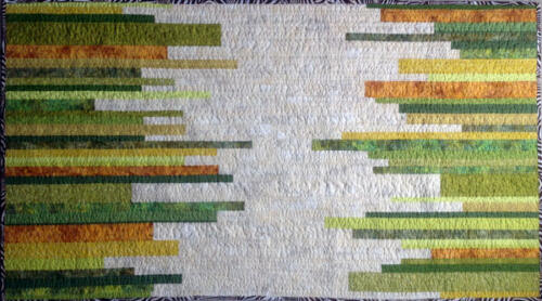 Safari Grasses Modern Quilt Handmade