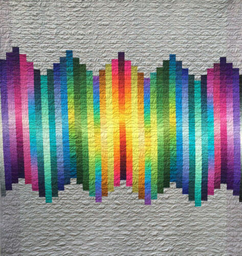 Wavelength Modern Quilt Handmade