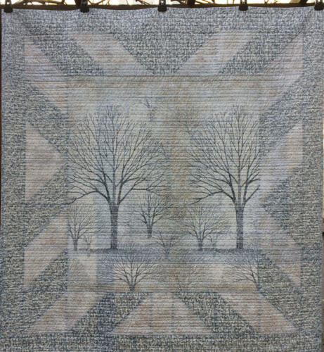 Frosted Trees Modern Quilt Handmade
