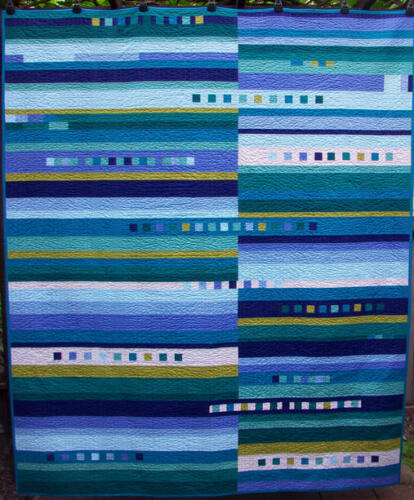 Blue Spruce Modern Quilt Handmade