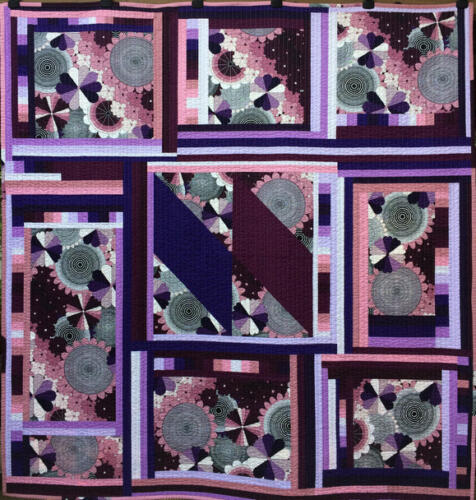 Purple Obsession Modern Quilt Handmade