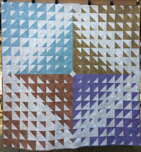 Four Corners Modern Quilt Handmade